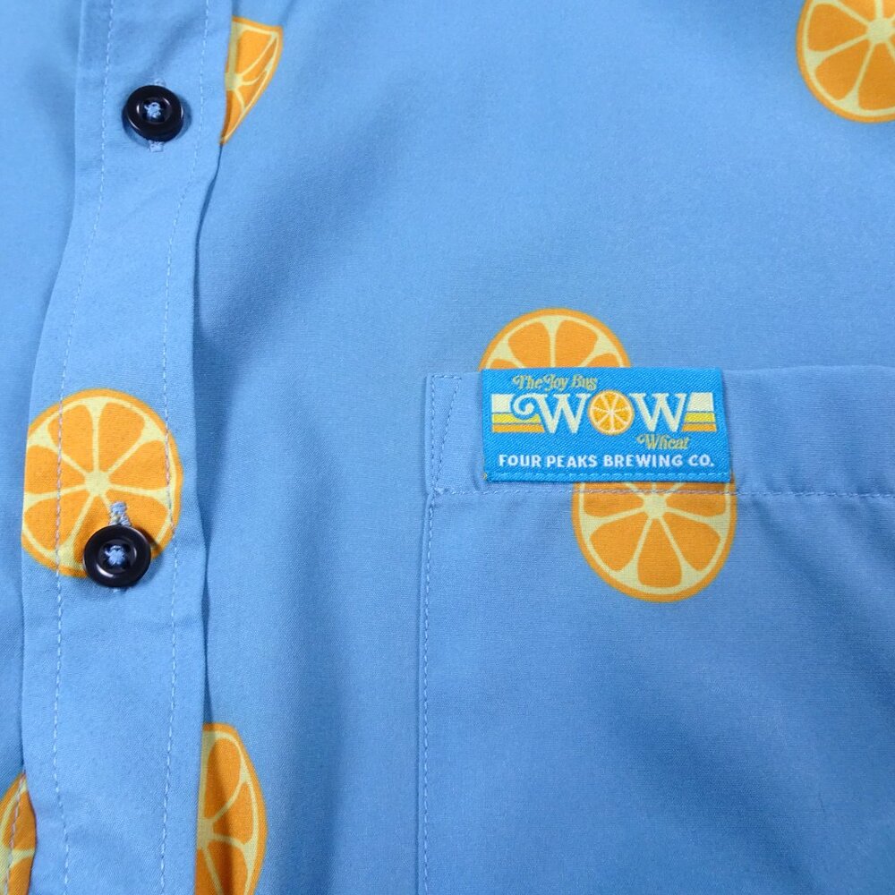 Four Peaks Brewing Co Men's WOW Short Sleeve Button Down Shirt Size XL